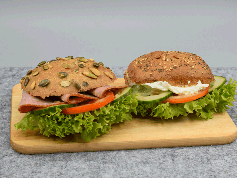 Belegtes Körnerbrötchen